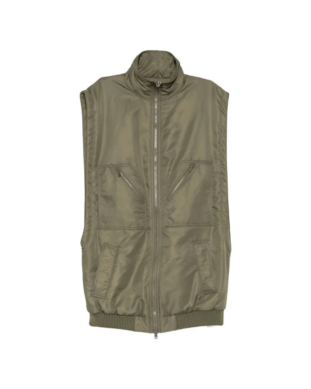 MM6 by Maison Margiela Green Oversized Down Vest