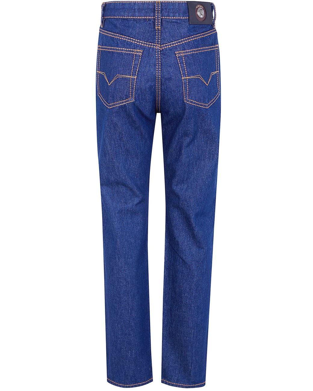 Versace Blue Cotton Denim Jeans With Medusa Detail