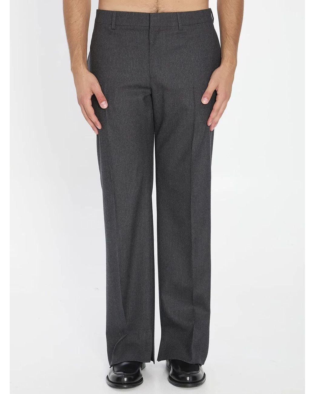 Céline Gray Wool Pants for men