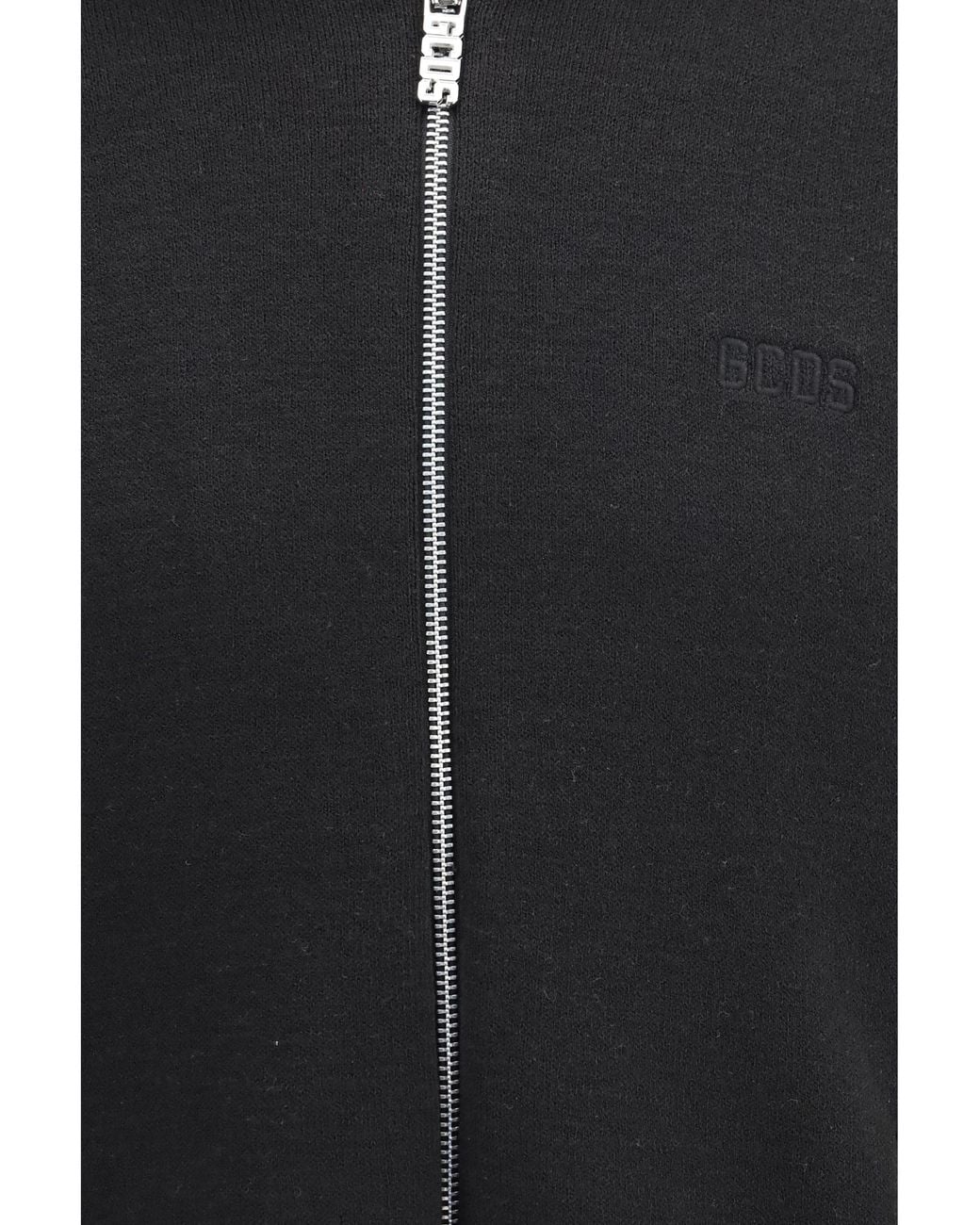 Gcds Black Hooded Sweatshirt With Back Logo for men