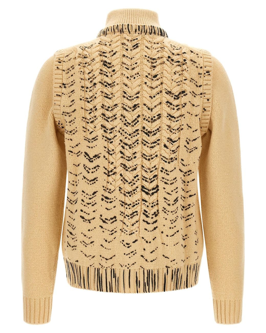Maison Margiela Natural Openwork Knit Cardigan for men