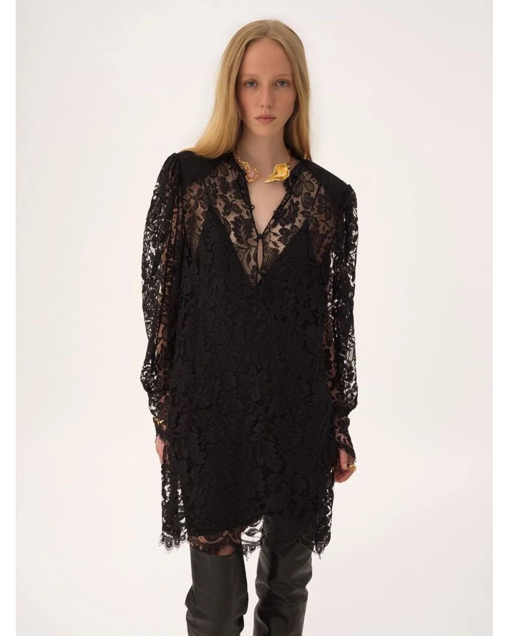 Chloé Black Cotton Polyamide Dress