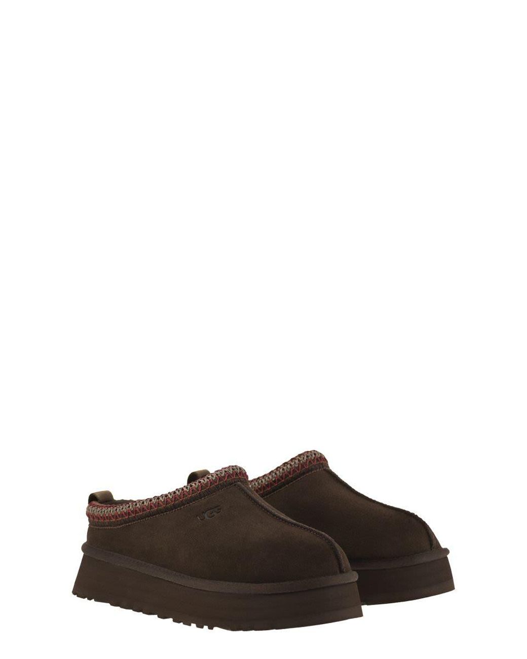 Ugg Brown Tazz Ii Suede Platform Mules
