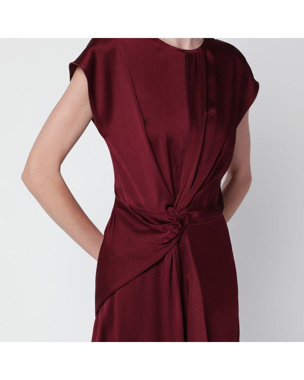 Victoria Beckham Red Aria Midi Dress