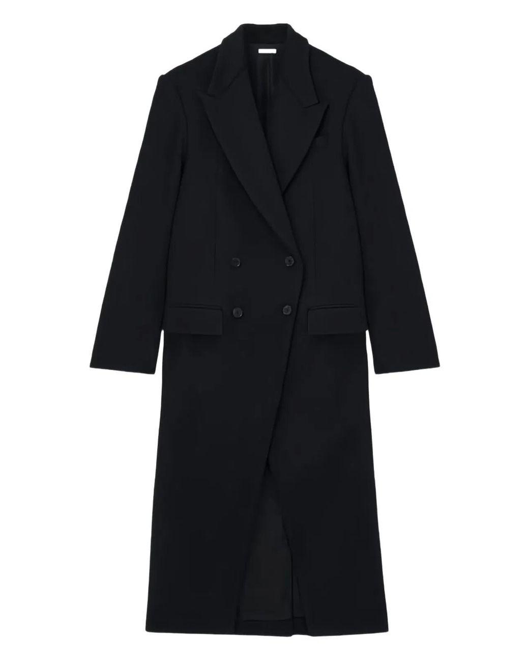McQueen Black Tailored Overcoat