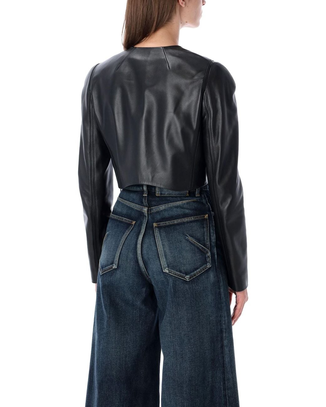 Alaïa Black Alaia Lamb Leather Jacket