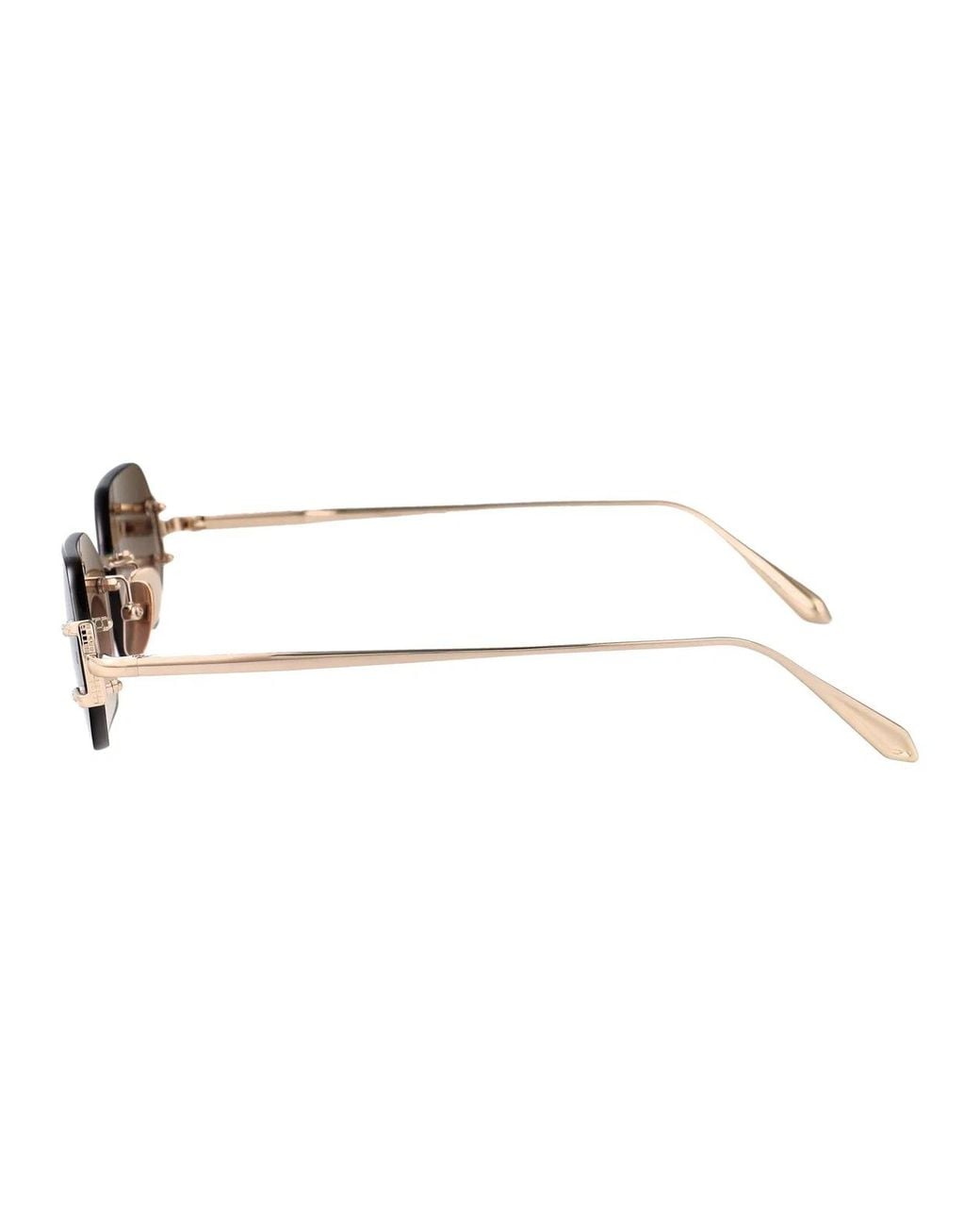 Linda Farrow Brown Lightgold/Mochagrad Titanium Sunglasses