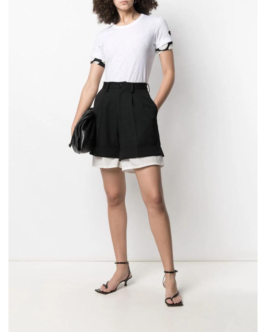 Y's Yohji Yamamoto Black Gabardine Double Shorts