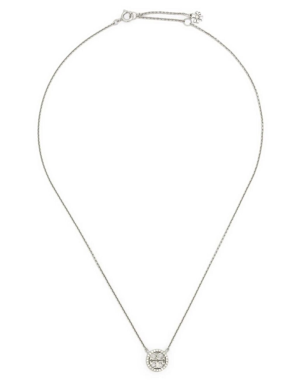 Tory Burch White 'Miller Pavé' Necklace