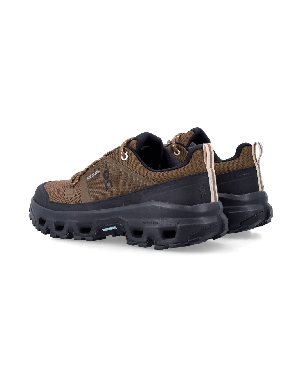 On Shoes Brown Cloudrock Low Waterproof Shoes for men