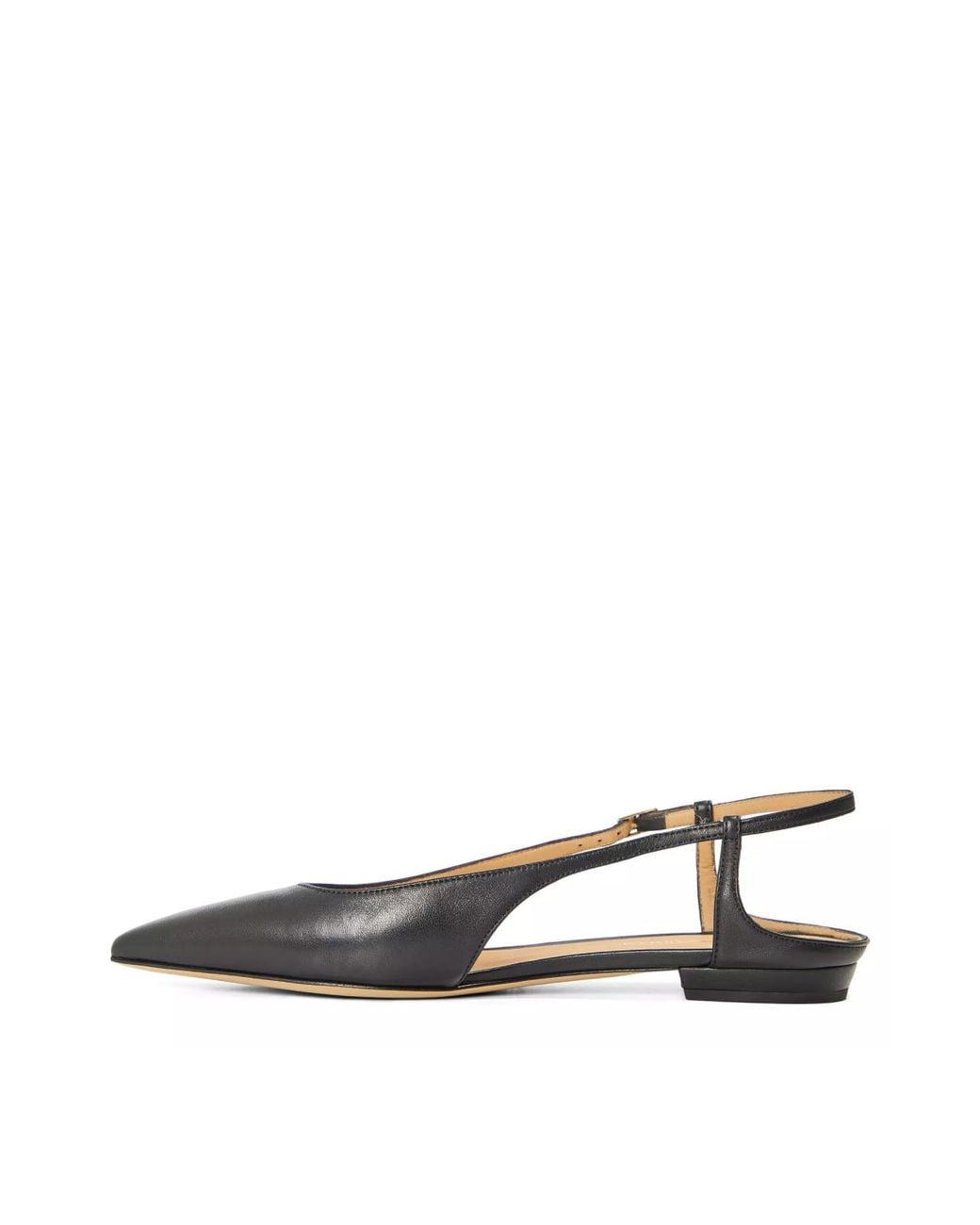 Emporio Armani White Pointed Toe Slingback Pumps
