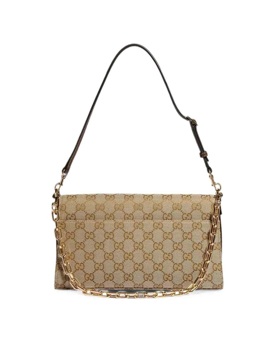 Gucci Metallic With Removable Vintsand/Dk Bag