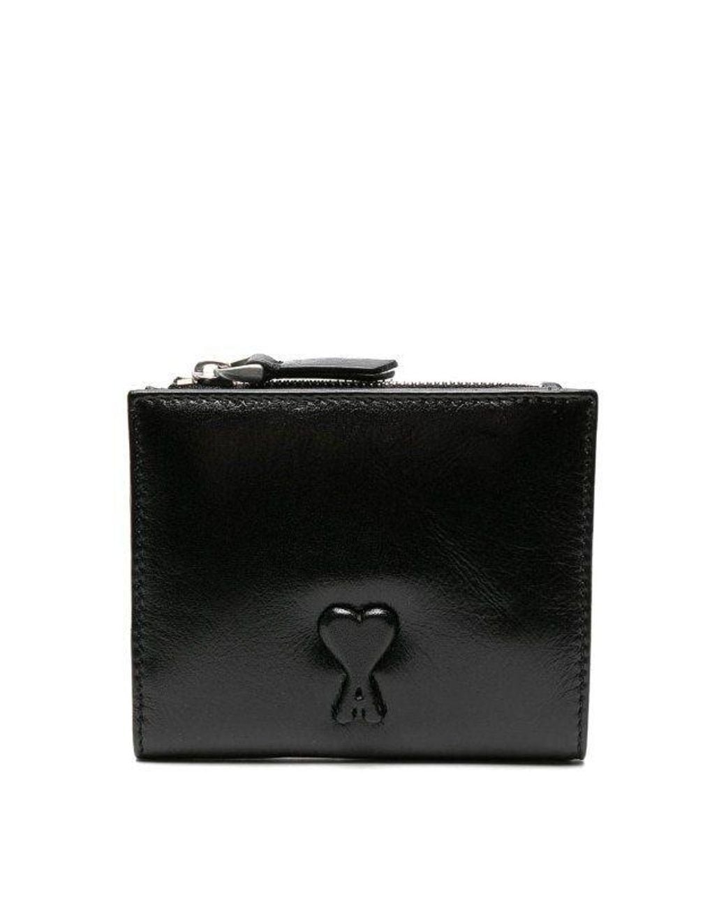 AMI Black Voulez Vous Folded Wallet for men