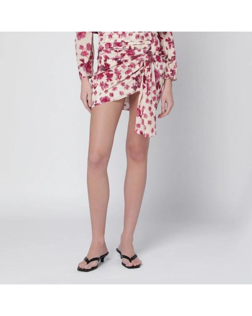 Isabel Marant Pink Ovia Multicolour Printed Miniskirt