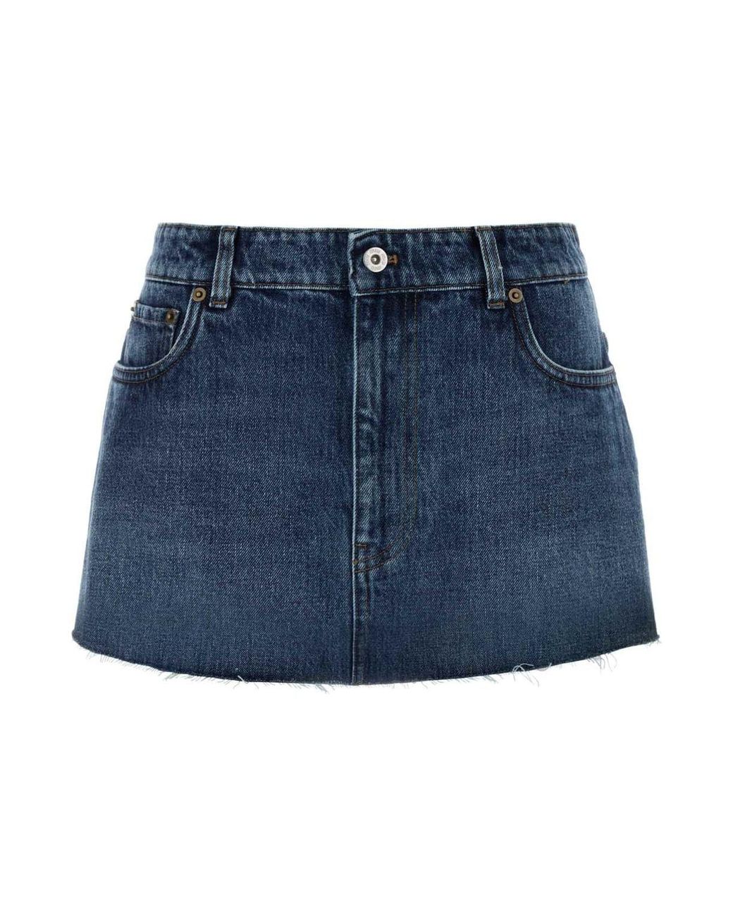 Miu Miu Blue Denim Mini Skirt