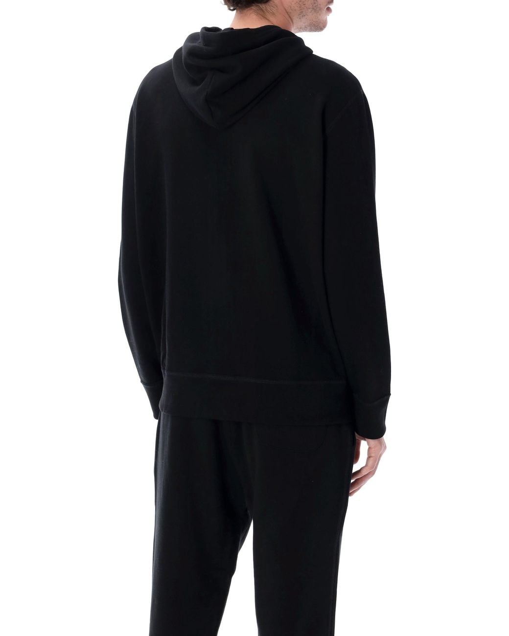 Polo Ralph Lauren Black Cotton-Blend Zip Hoodie for men