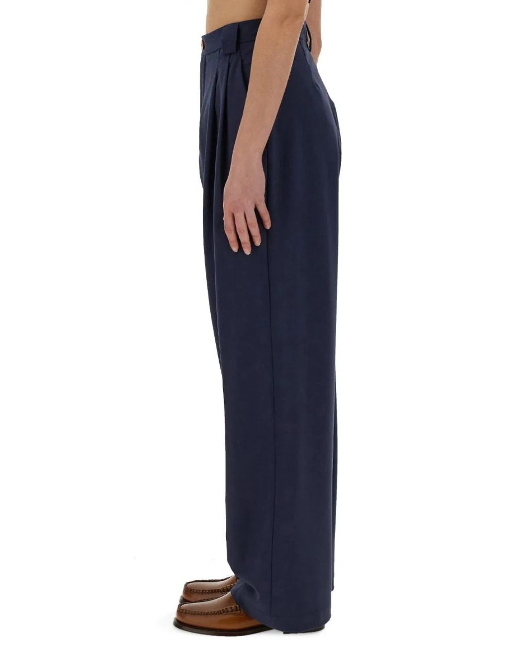 Alysi Blue Canvas Pants