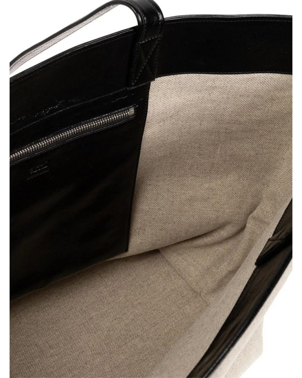 AMI Natural East West Logo Tote Bag for men