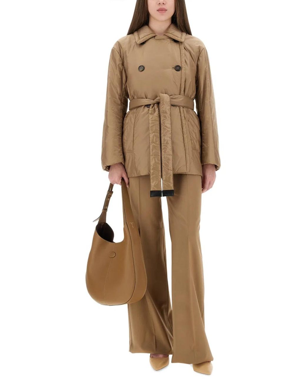 Max Mara Natural S Max Mara Calla Padded Trench Coat