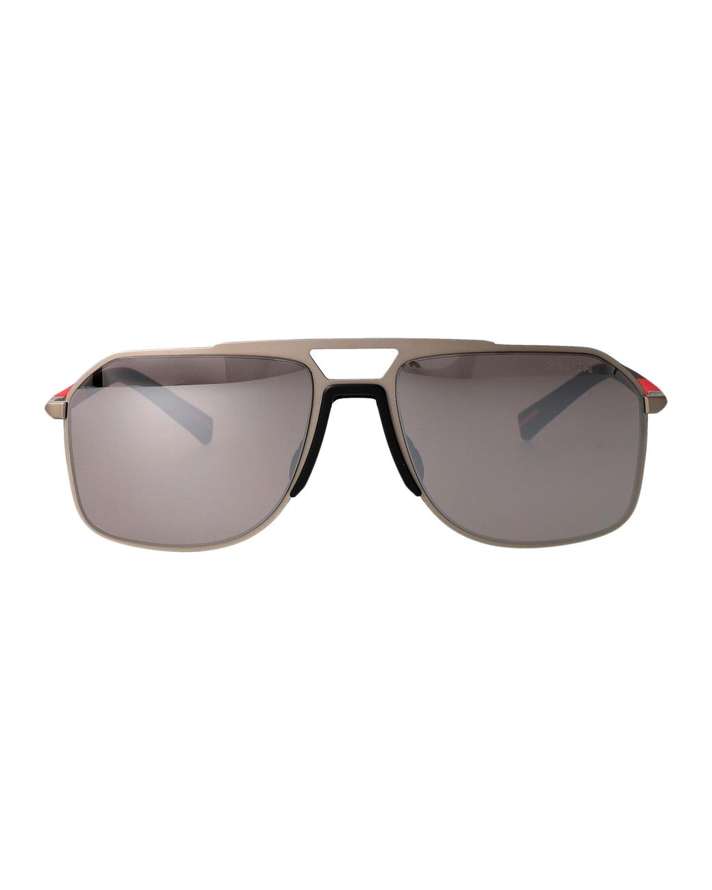 Prada Linea Rossa Gray Metal Sunglasses for men