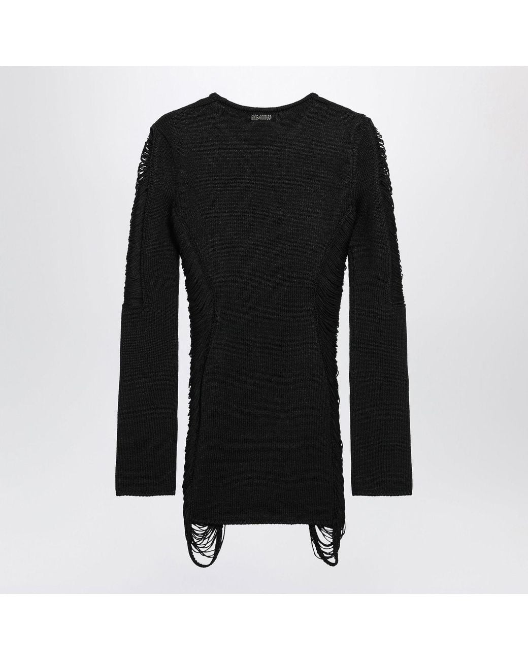 The Attico Black Viscose Mini Dress