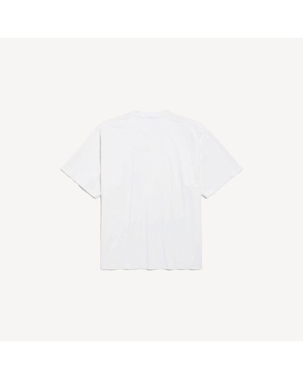 Balenciaga White Printed Cotton T-Shirt for men