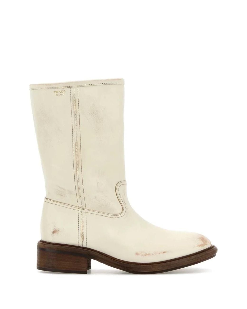 Prada White Stivaletti