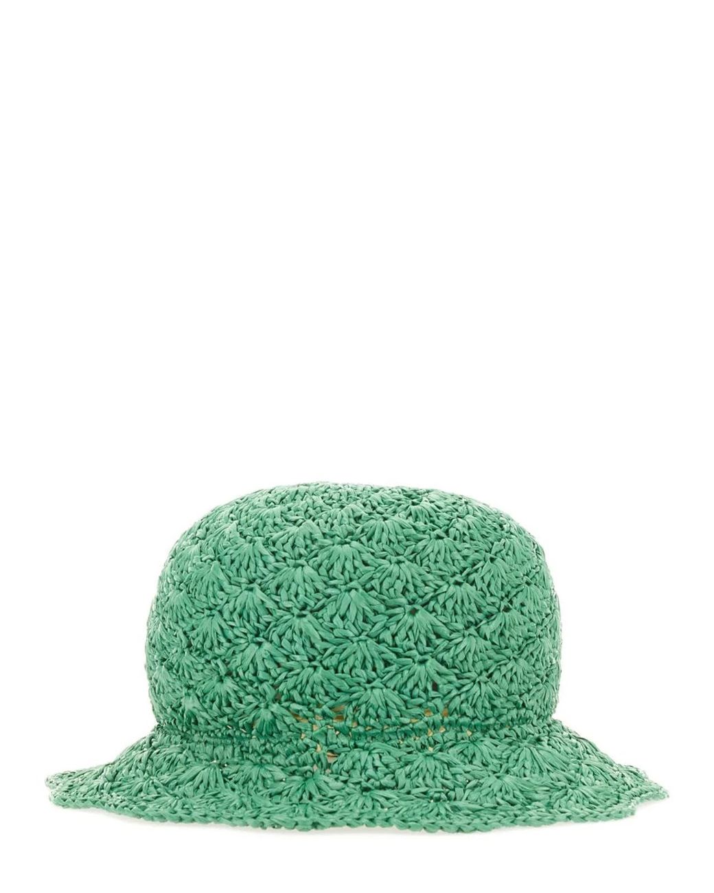 Red(v) Green (V) Raffia Bucket Hat