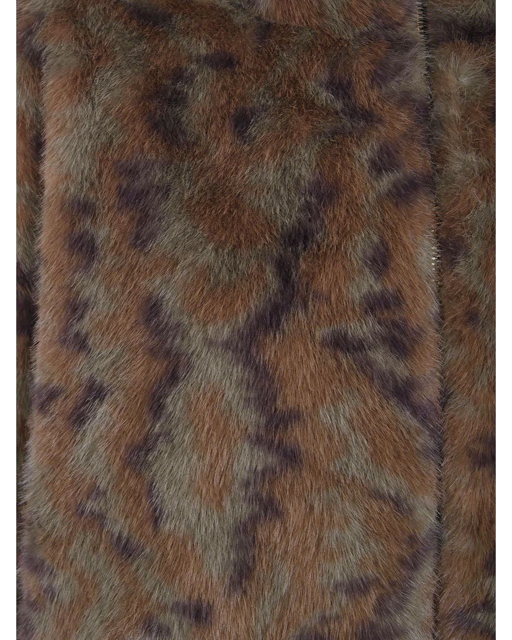 Drole de Monsieur Brown Hooded Zipped Fake Fur Jacket for men
