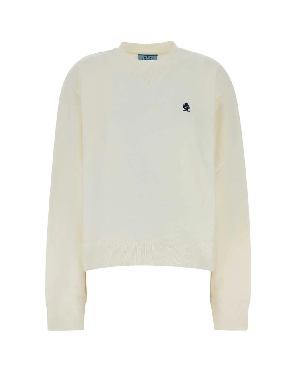 Prada White Cotton Sweatshirt