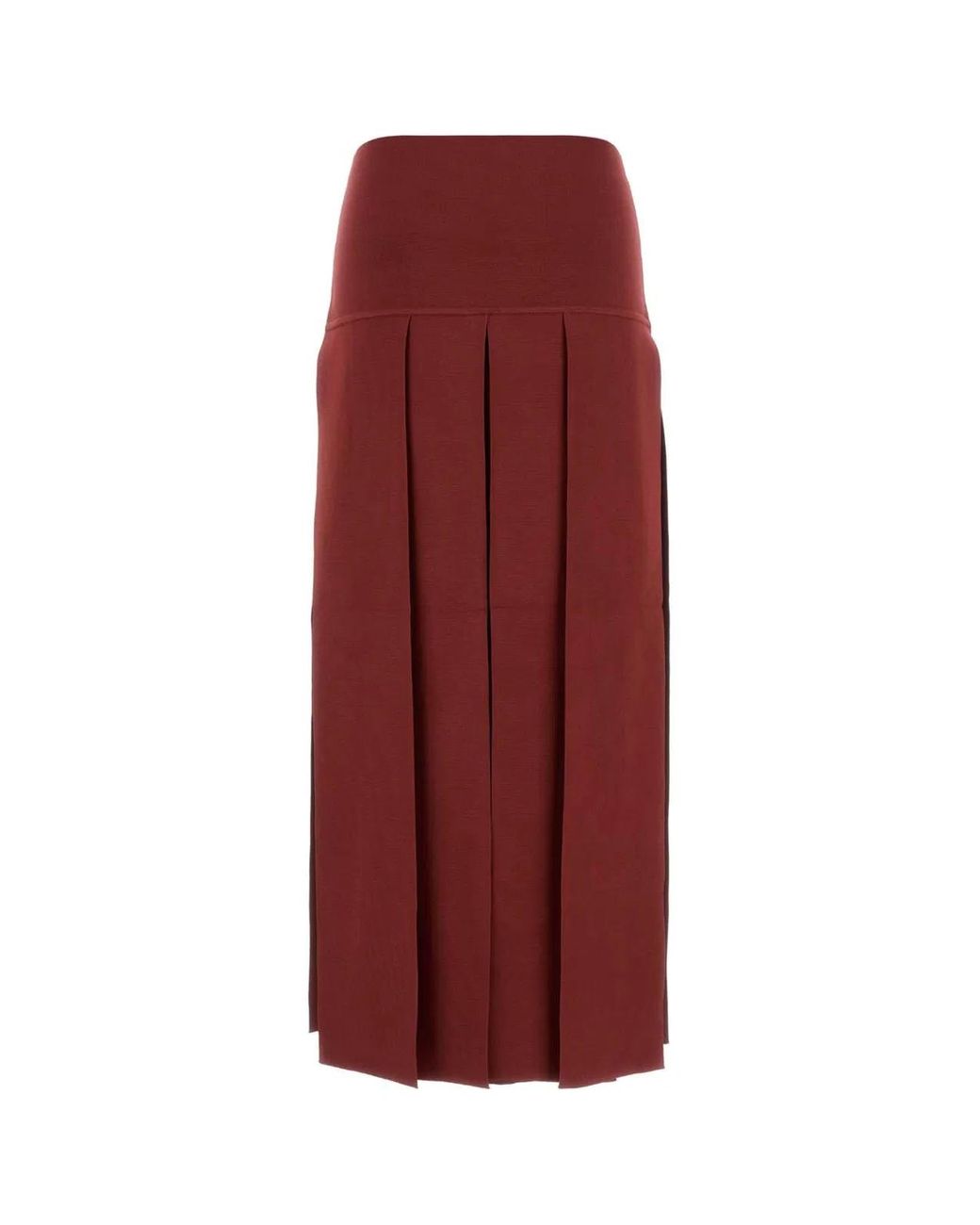 Alaïa Red Alaia Tyrian Stretch Viscose Blend Skirt