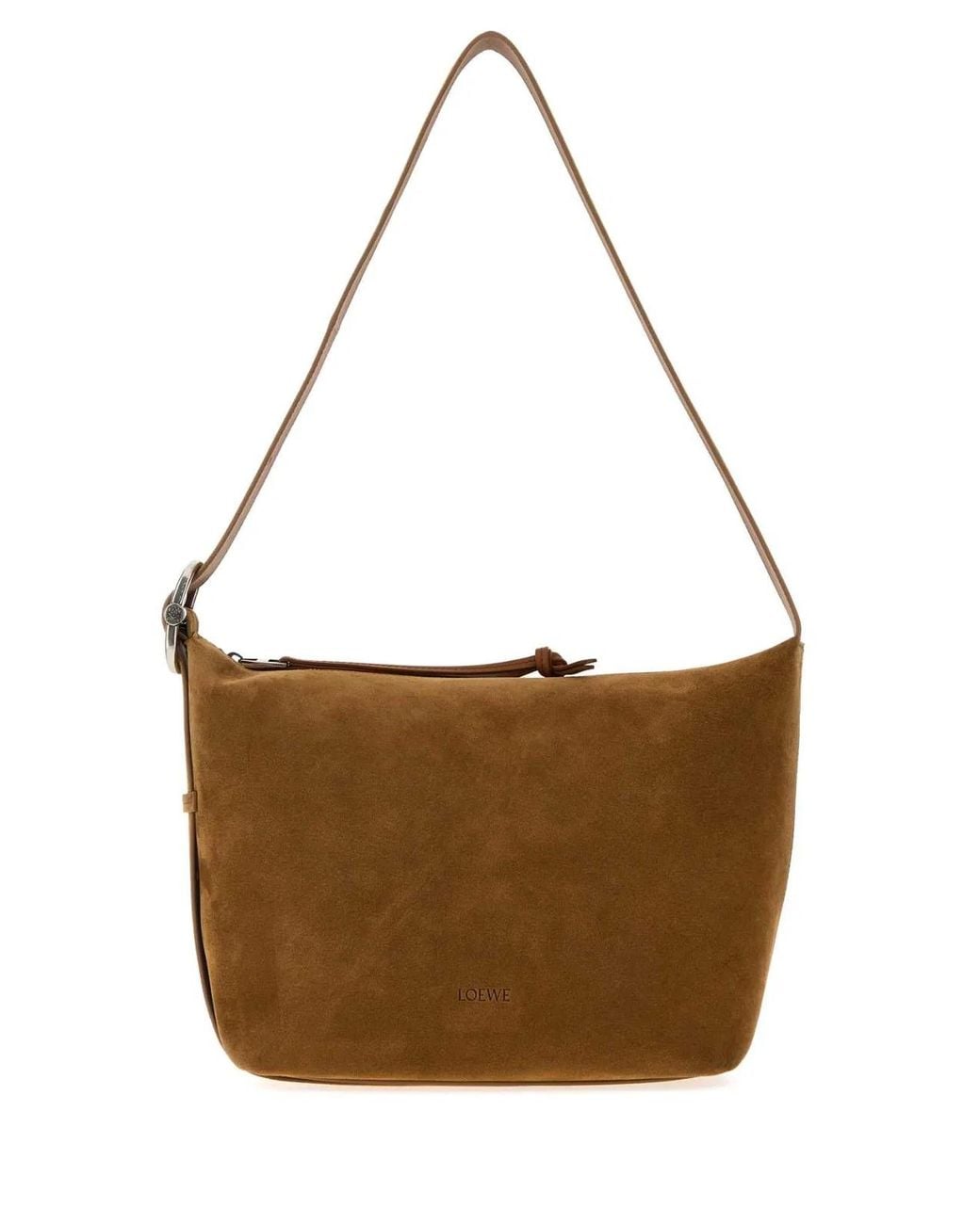 Loewe Brown Suede Loop Crossbody Bag for men