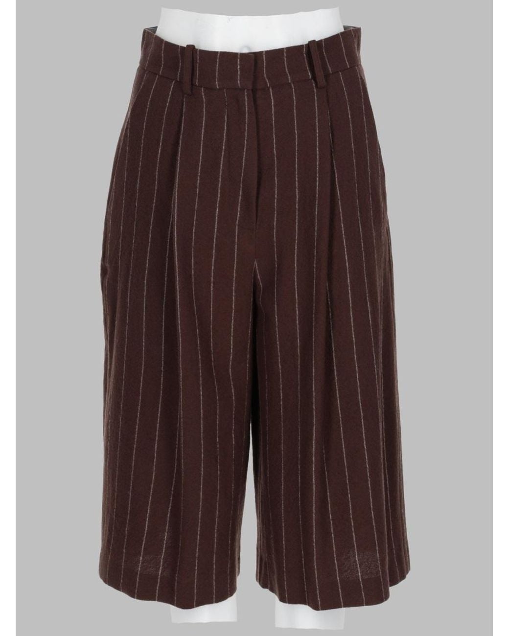 Alysi Brown Wool Shorts Virgin
