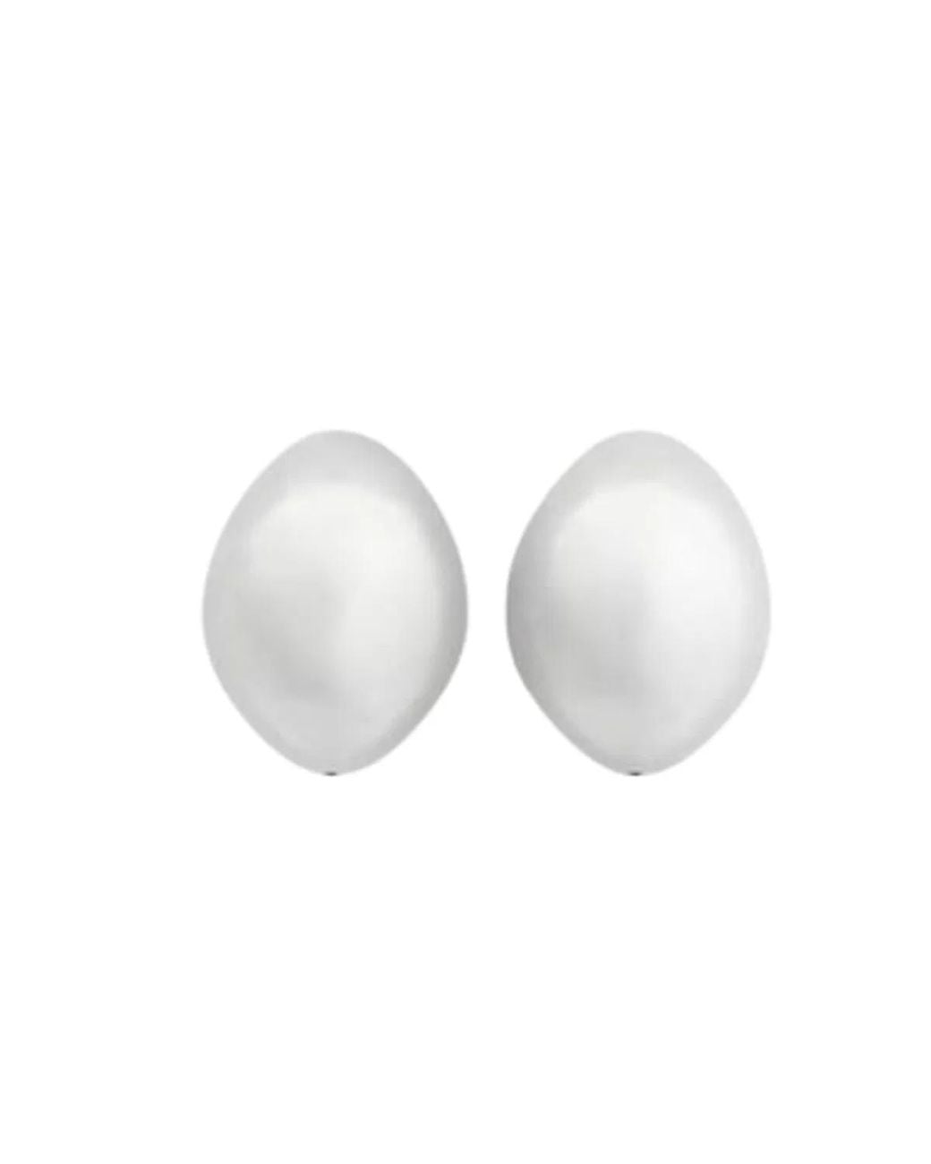 Soeur White Tone Stud Engraved Bijoux