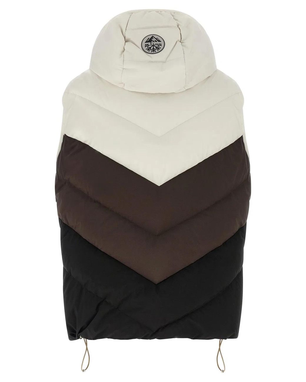 Kiton Gray Chevron Stitching Padded Vest