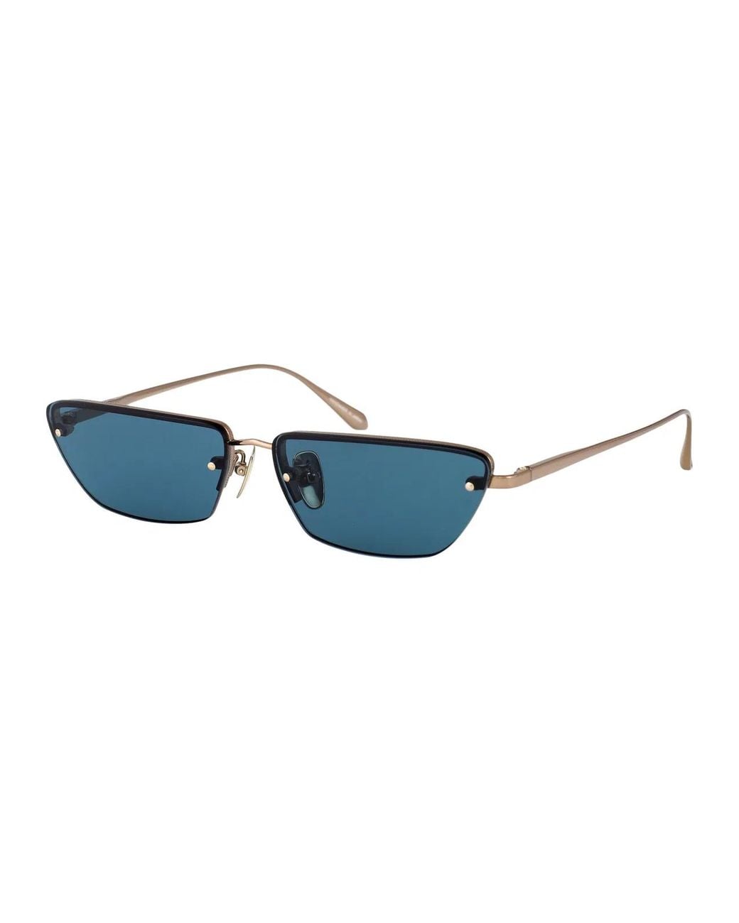 Linda Farrow Blue Lightgold/Aqua Titanium Sunglasses