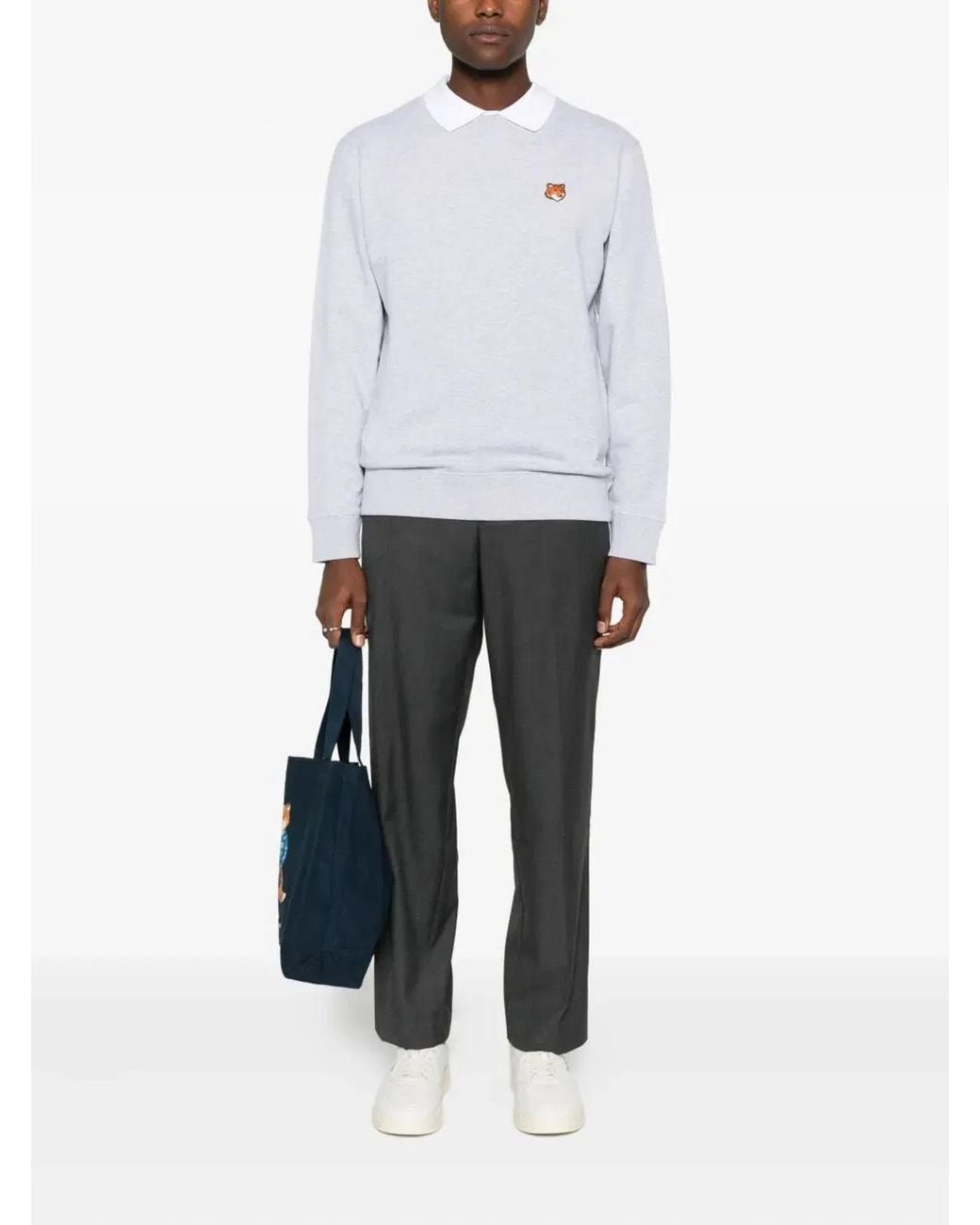 Maison Kitsuné White Maison Kitsuné Felpa Fox Head for men