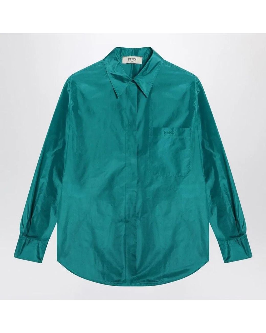 Fendi Green Jade Silk Shirt