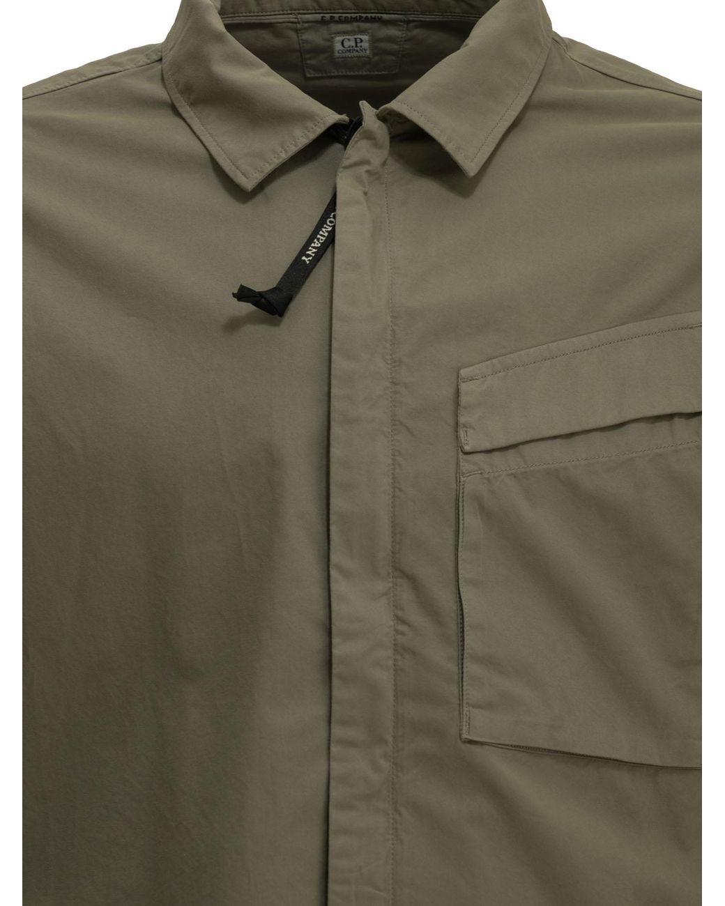 C P Company Green C.P.Company Overshirt Jacket With Logo for men