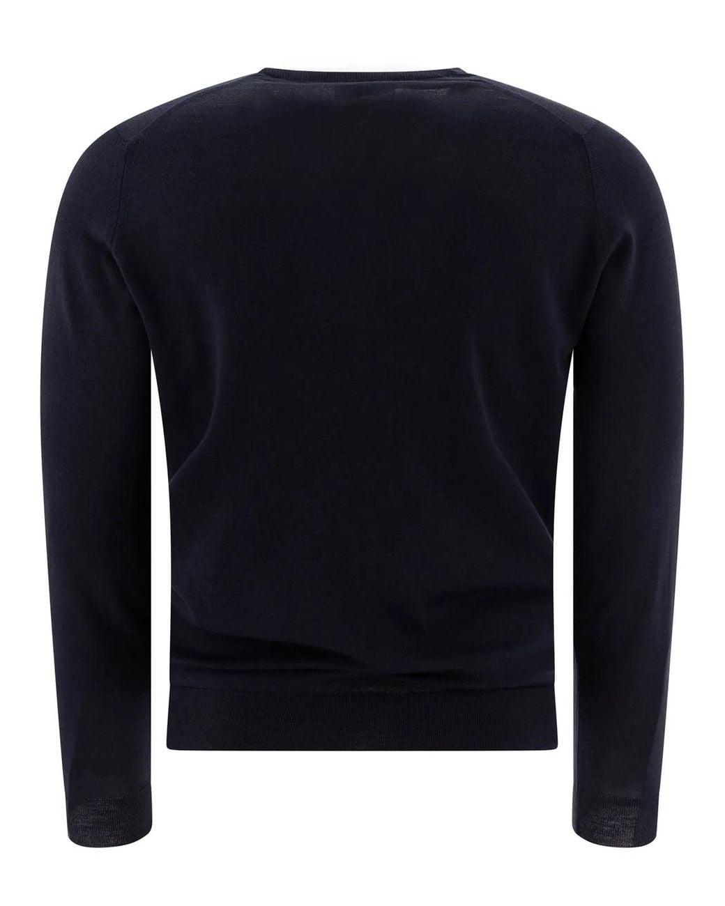 John Smedley Blue Merino Wool "Lundy" Crewneck Sweater In for men