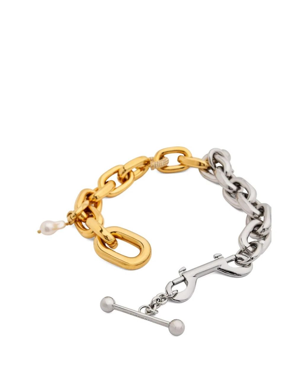 Rabanne Metallic Brass Plexiglass Zamac Collier Necklace