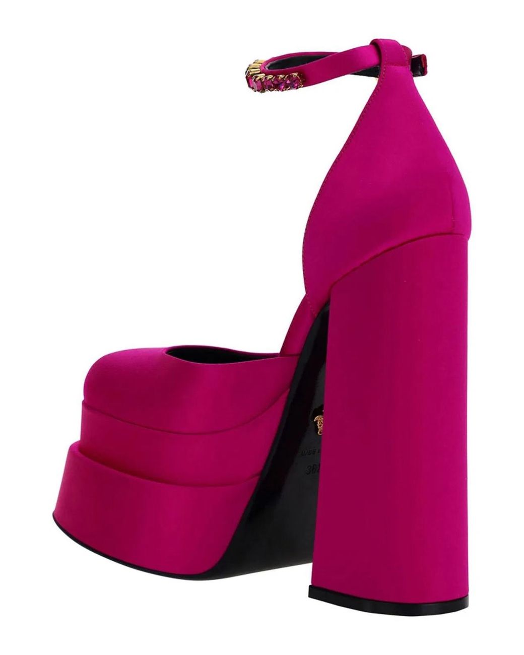 Versace Pink Medusa Aevitas Double Platform Pumps