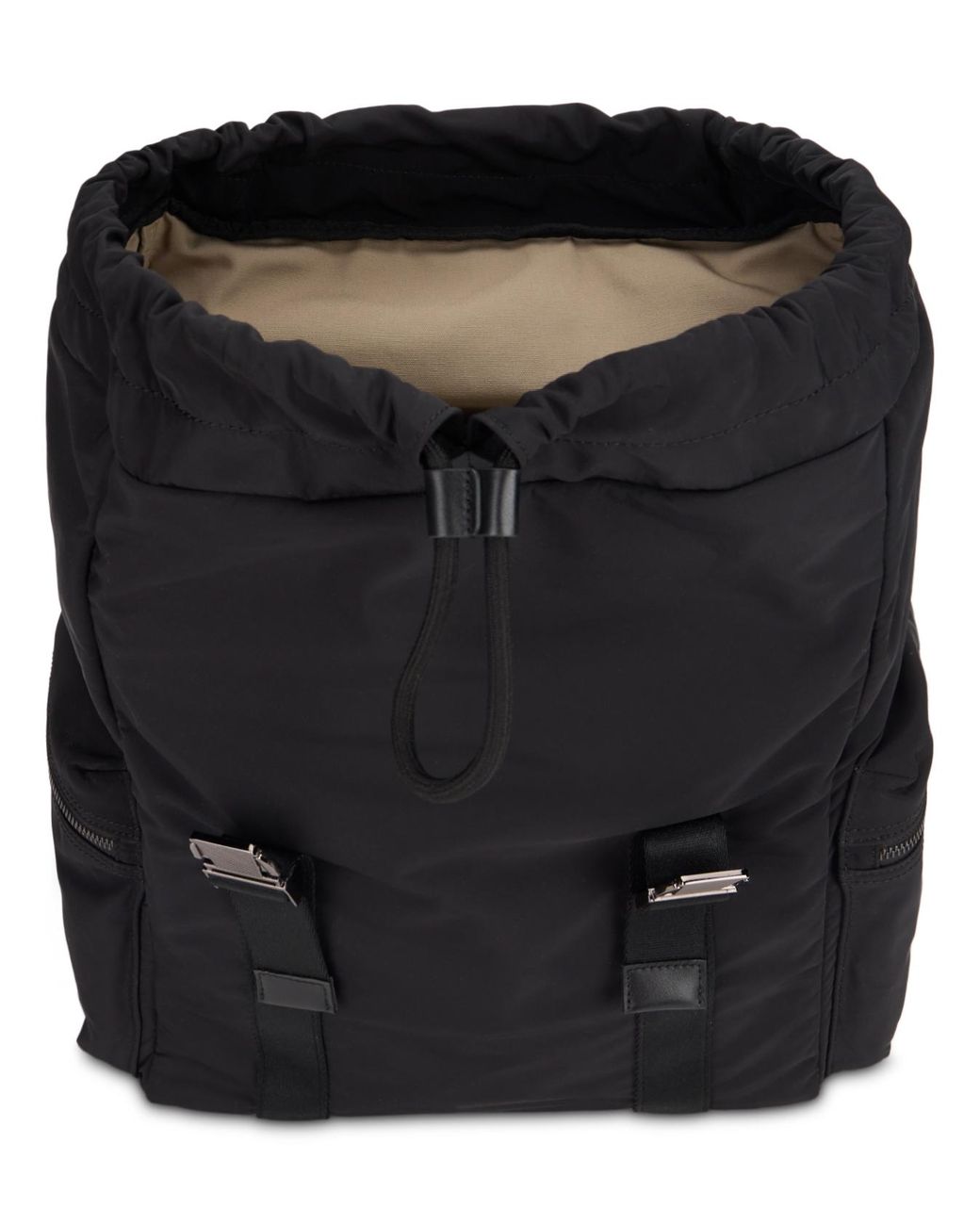 Gianni Chiarini Black Backpack Made Of Technical Fabric And Leather for men