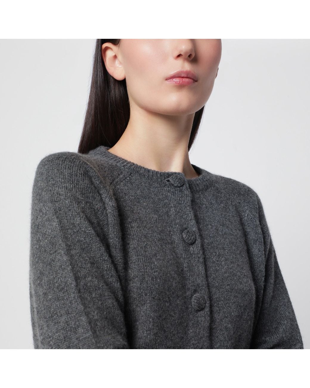 Alexandra Golovanoff Gray Maxi Mila 21 Cashmere Cardigan
