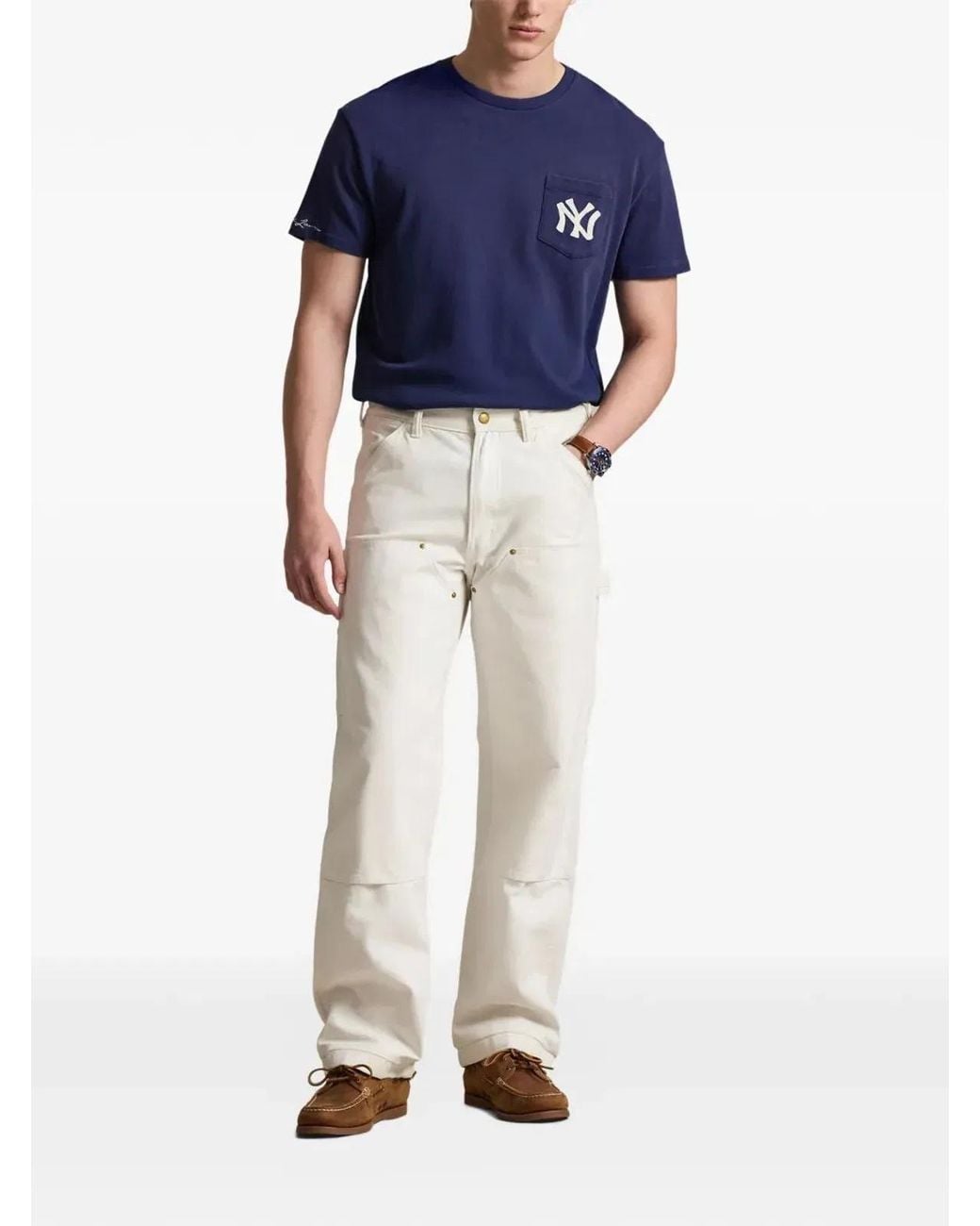 Polo Ralph Lauren Blue T-Shirt Crewneck Pocket for men