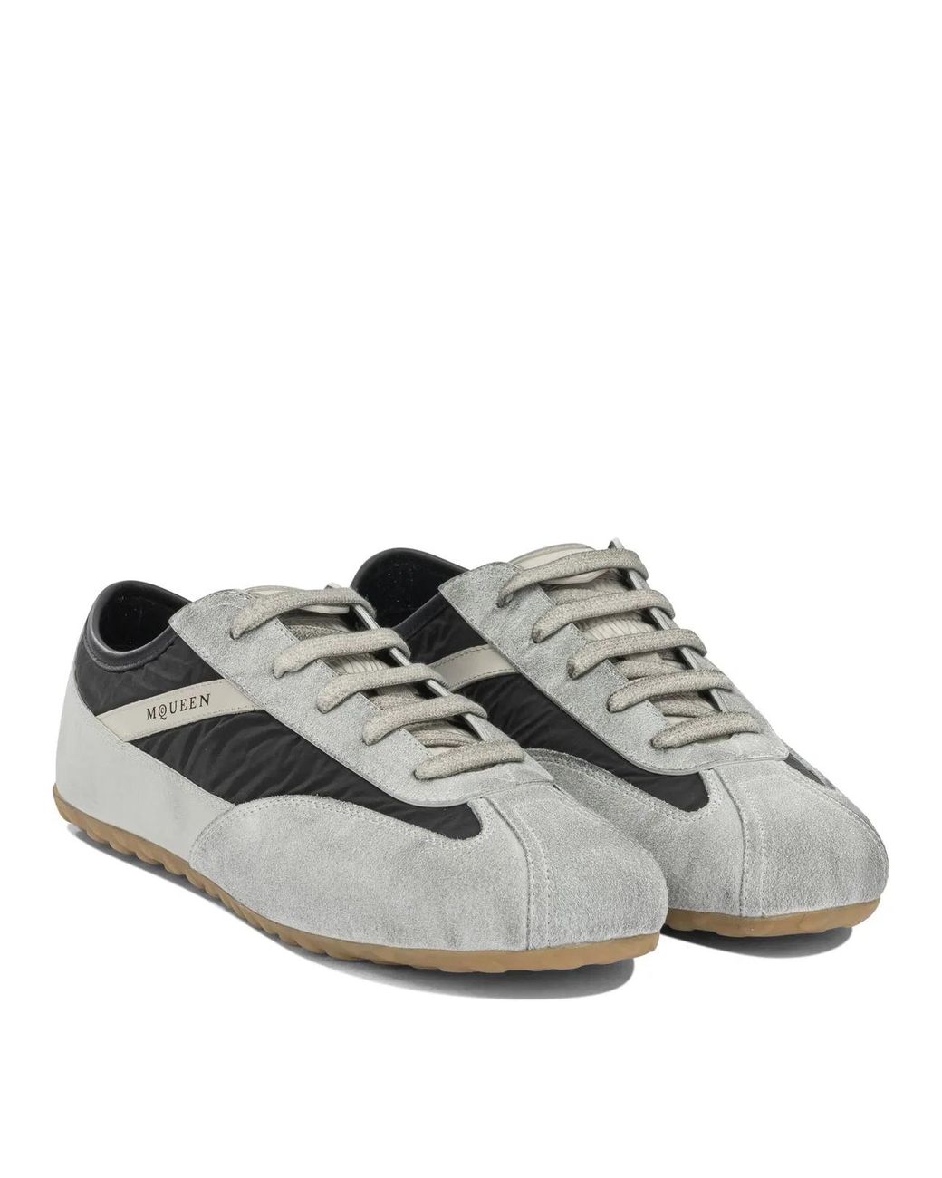 McQueen Gray Polyester Polyurethane Rubber Sneakers Slip-On for men