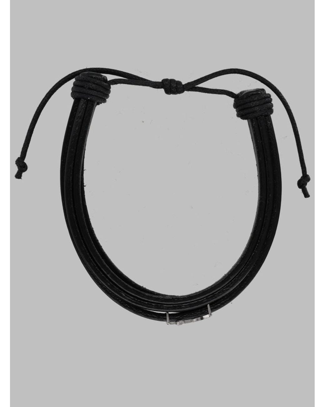 Saint Laurent Black Bracciale Cassandre for men