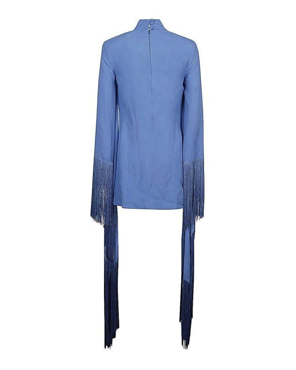 Taller Marmo Blue Mini Del Mar Fringed Mini Dress