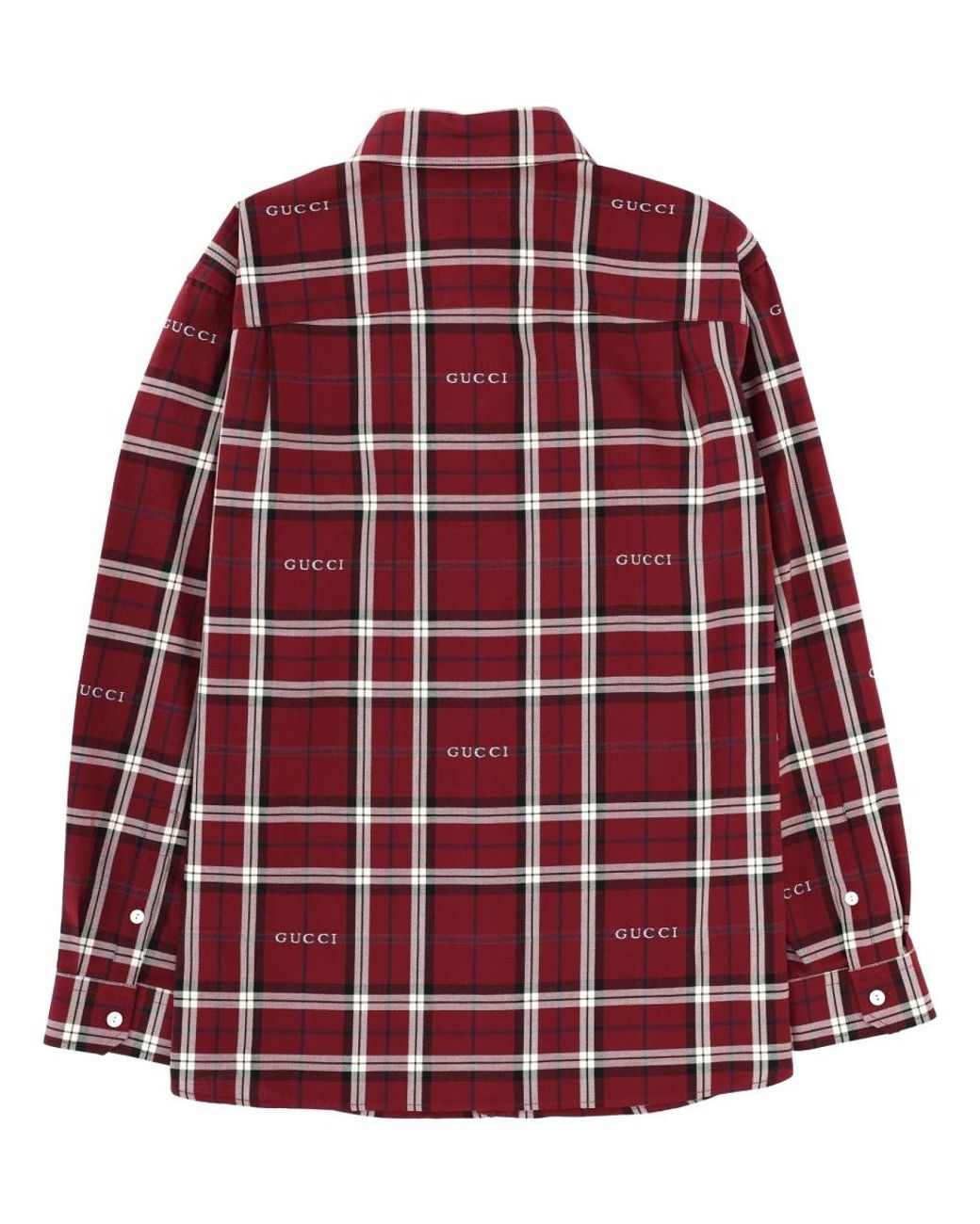 Gucci Red Cotton Logo Shirt for men