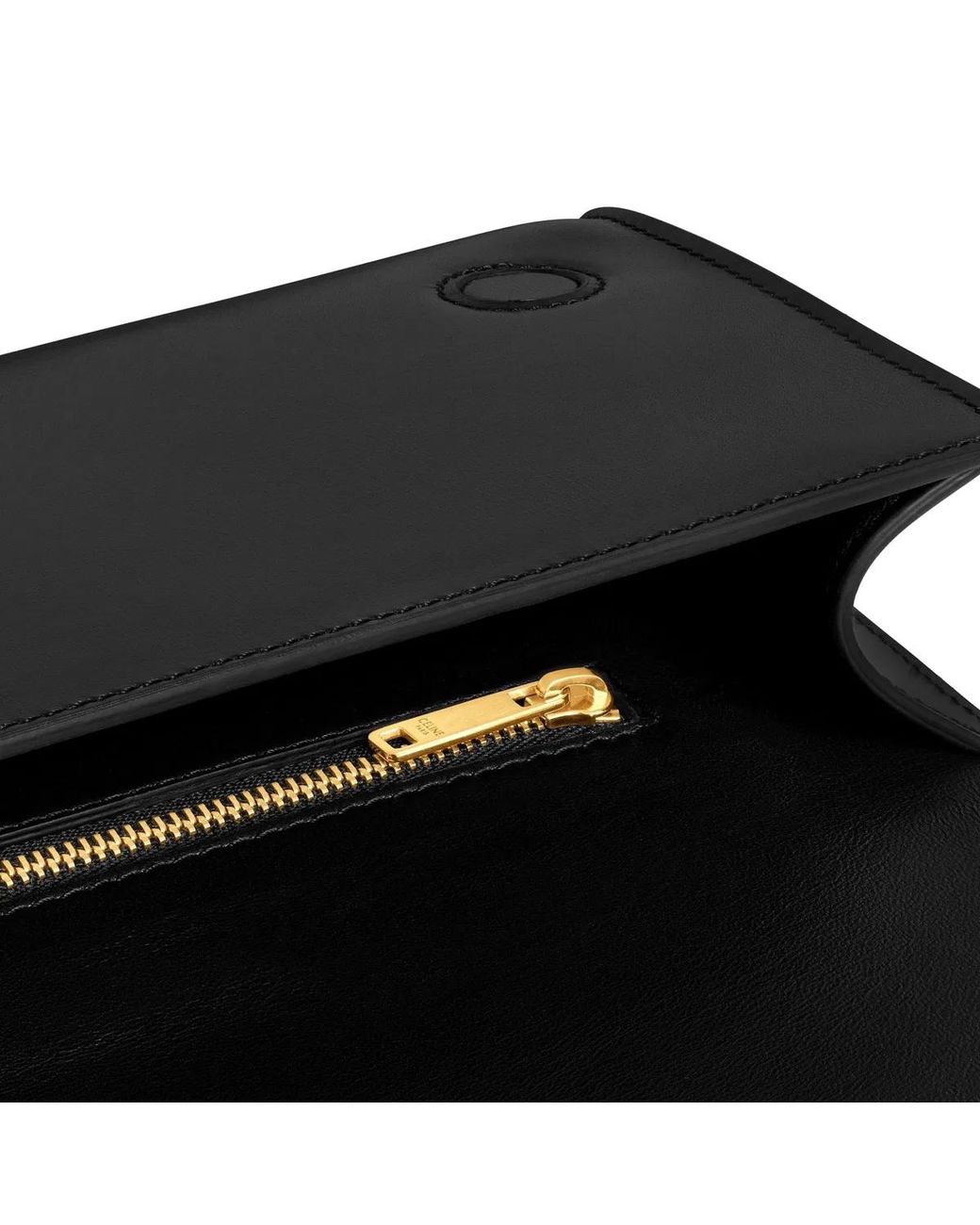 Céline Black Asymmetrical Clutch For